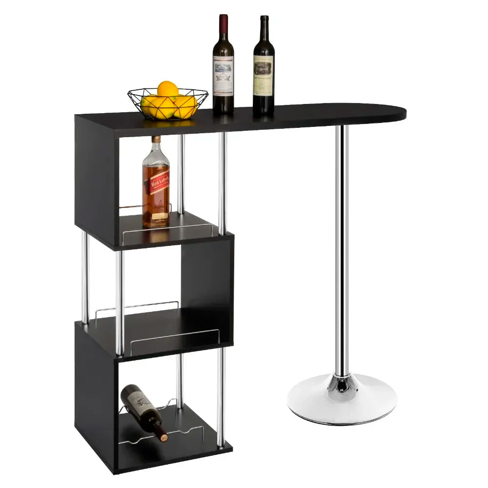 Table de bar haute à trois étagères avec plateau de 113 cm, visuel 11