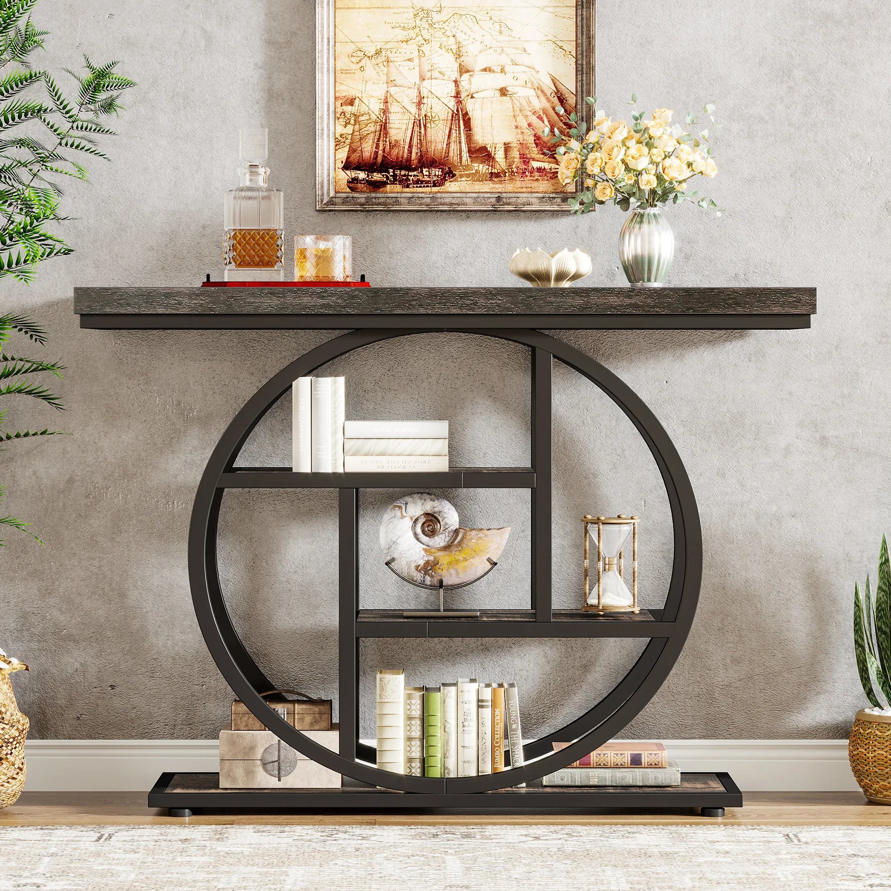 Console d’entrée industrielle à 4 niveaux 105 cm
