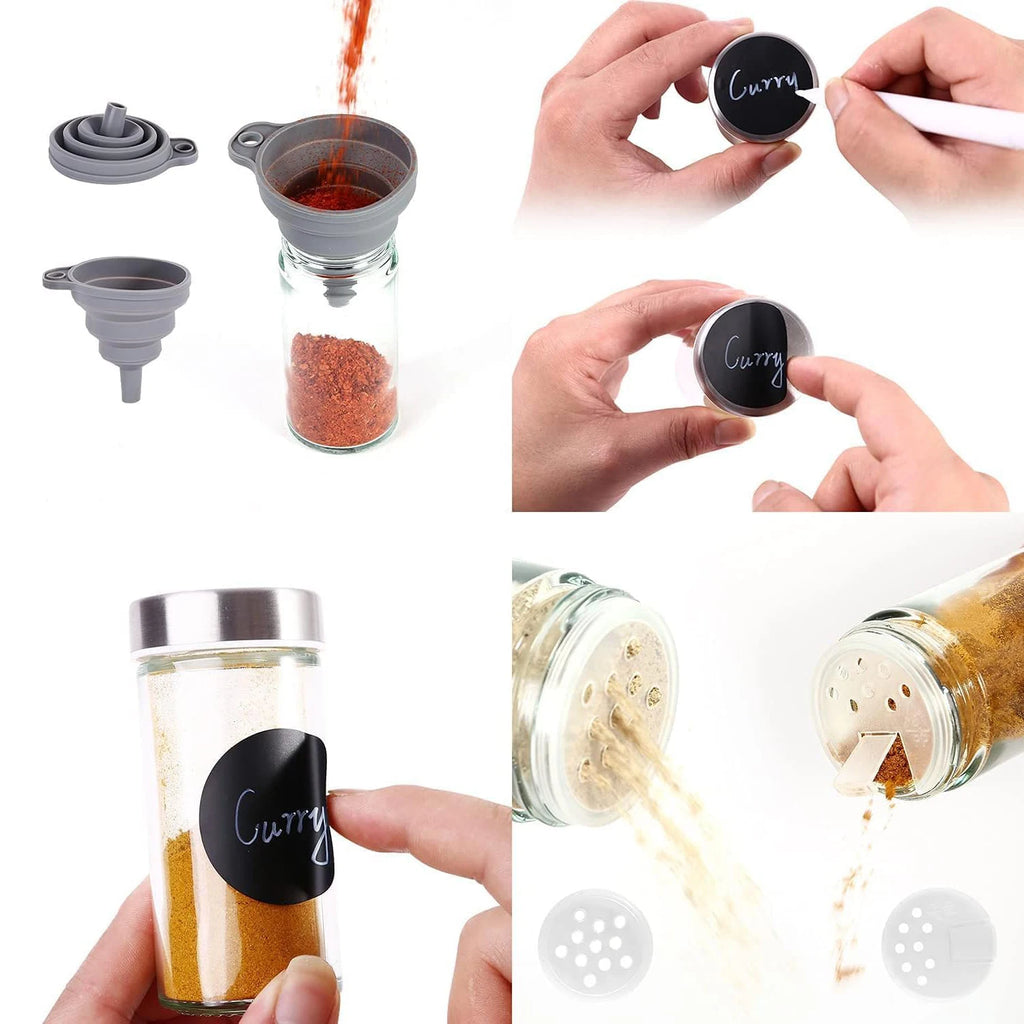 Carrousel à épices rotatif avec 20 pots en verre
