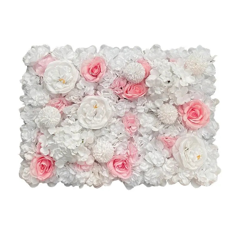 Panneau floral blanc et rose