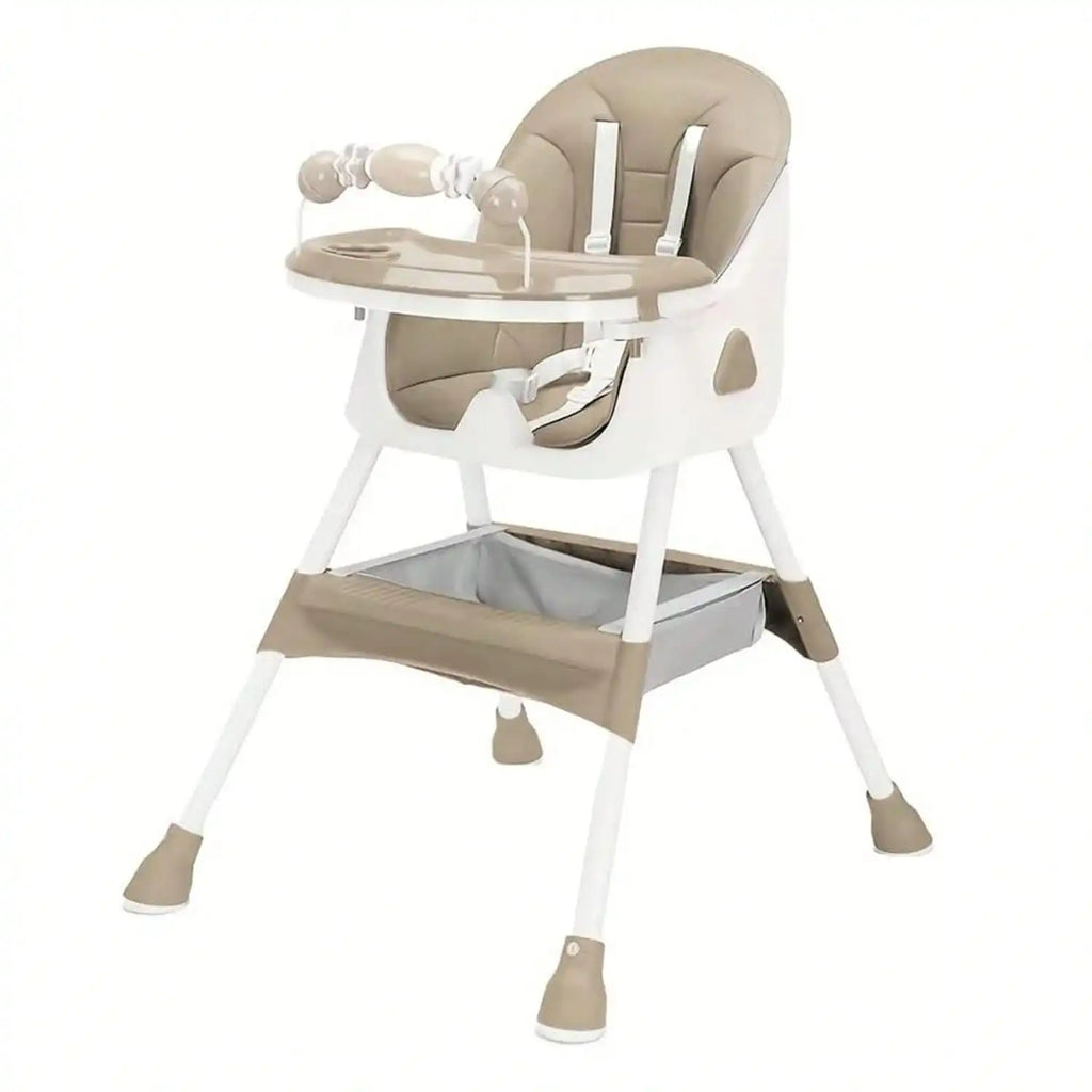 Chaise haute bébé pliable, 3 en 1 — Beige
