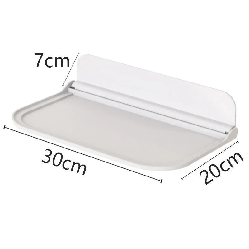 Étagère murale pliable de salle de bain sans perçage
