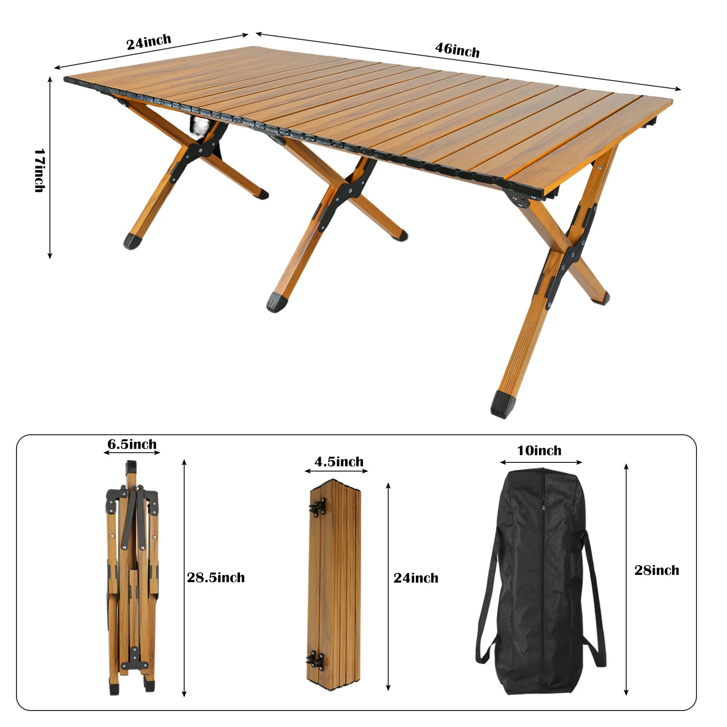Table de camping pliante en aluminium jusqu’à 150 kg