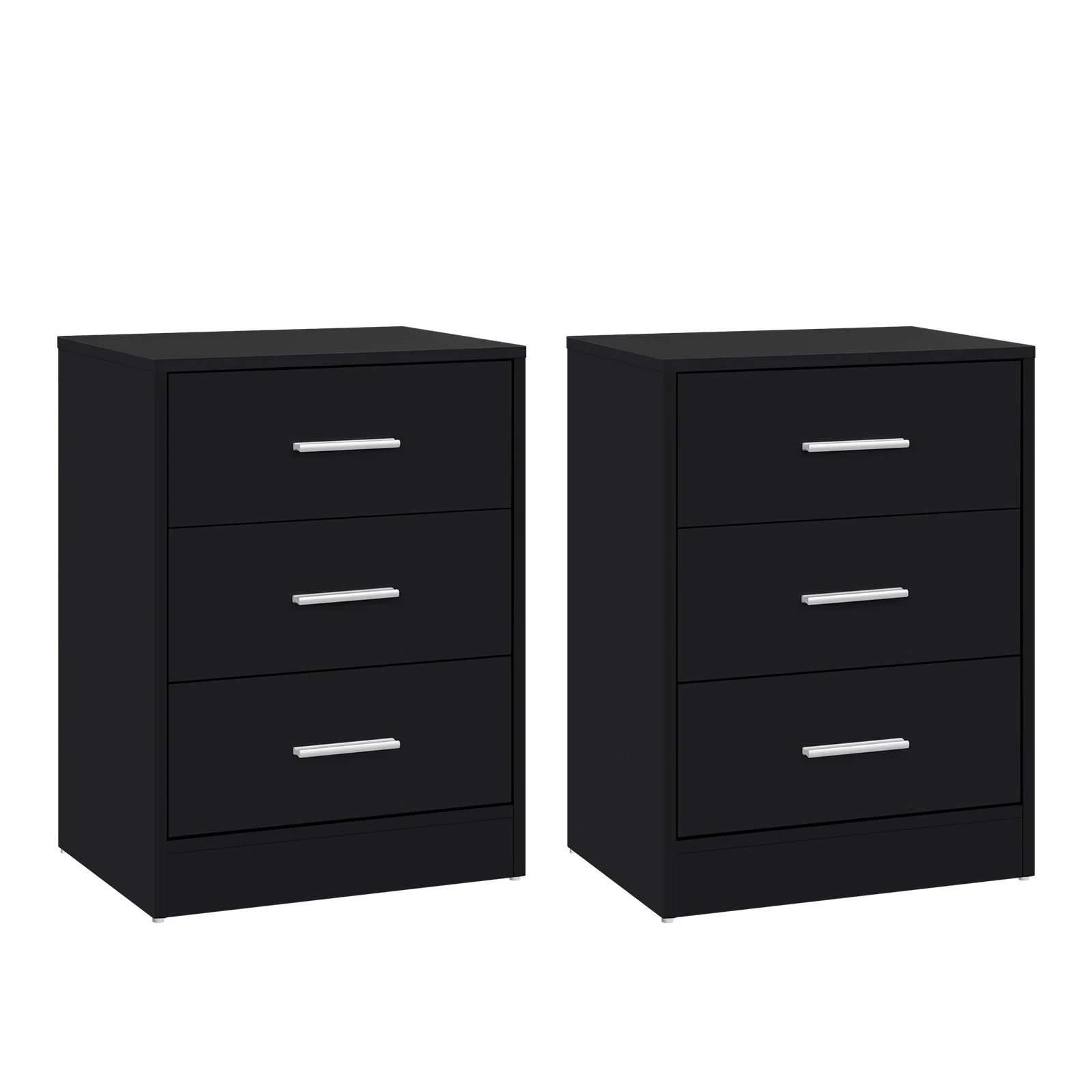 Lot de 2 tables de chevet à 3 tiroirs 39 × 54 cm