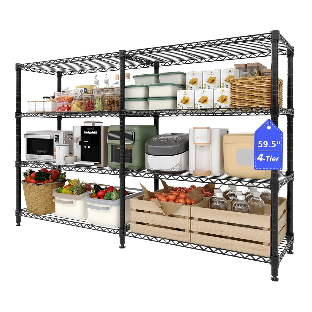 Étagère de rangement modulable en métal 4 ou 5 niveaux