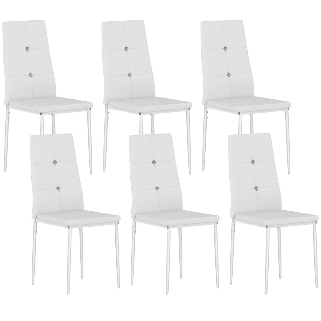 Lot de 6 chaises de salle à manger rembourrées