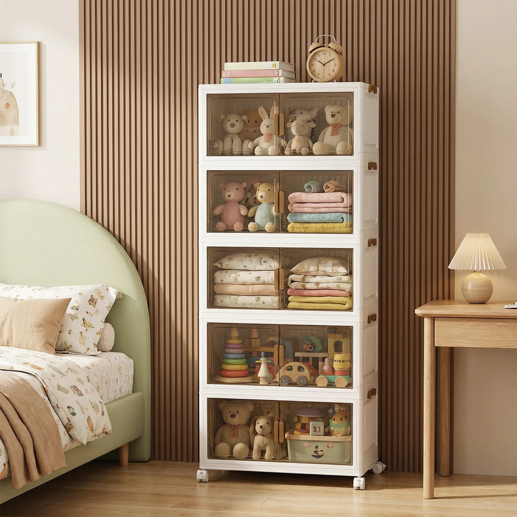 Armoire pliable à roulettes 4 ou 5 niveaux