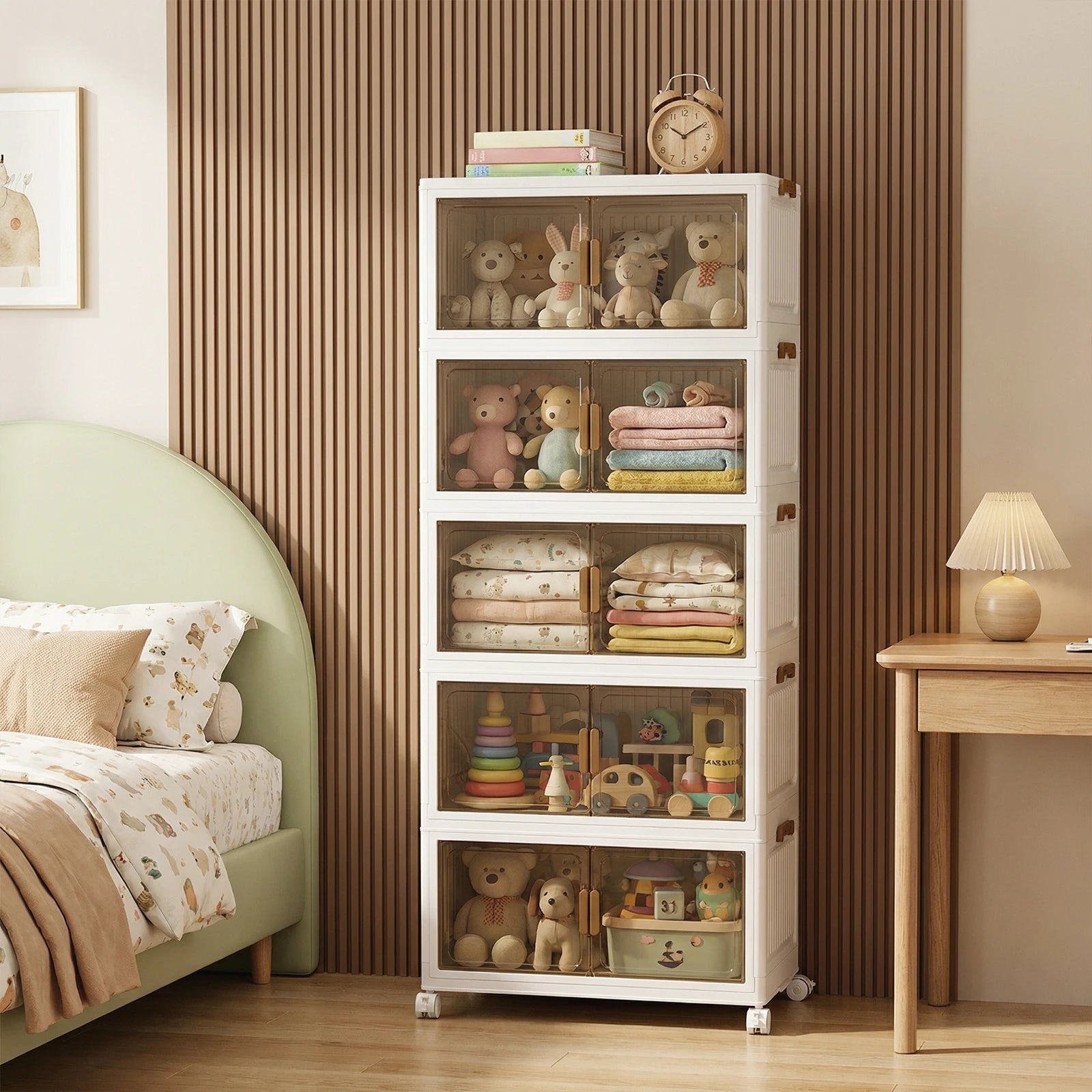 Armoire pliable à roulettes 4 ou 5 niveaux