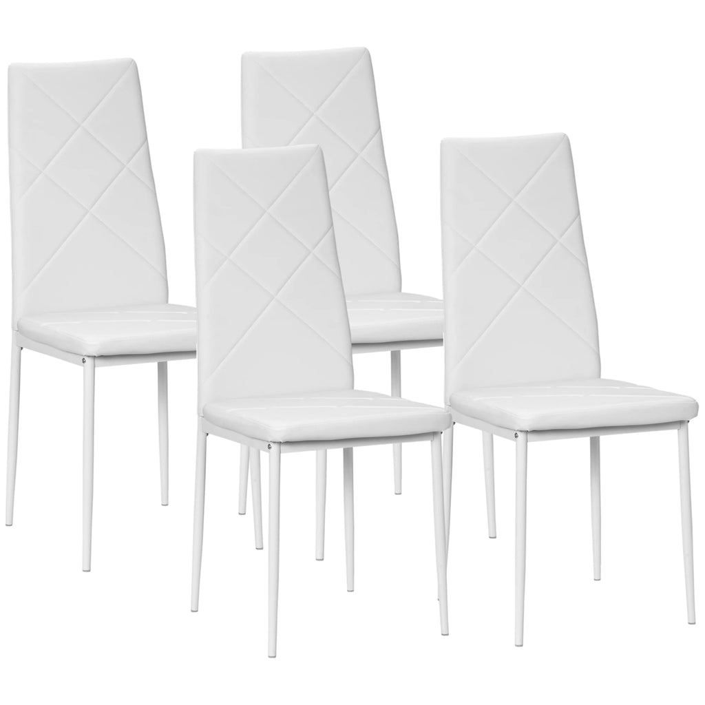 Lot de 4 chaises de salle à manger en simili cuir