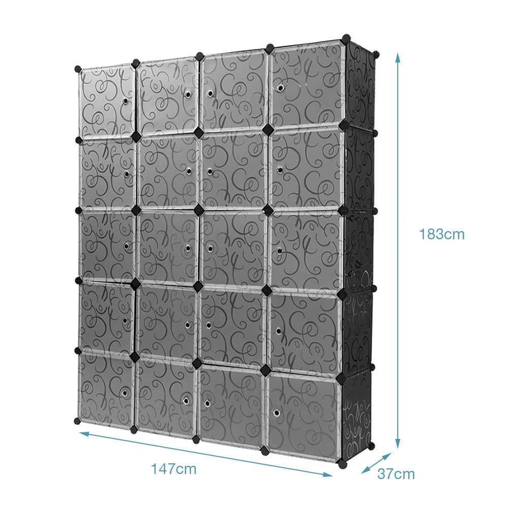 Armoire modulable 20 cubes avec 2 penderies