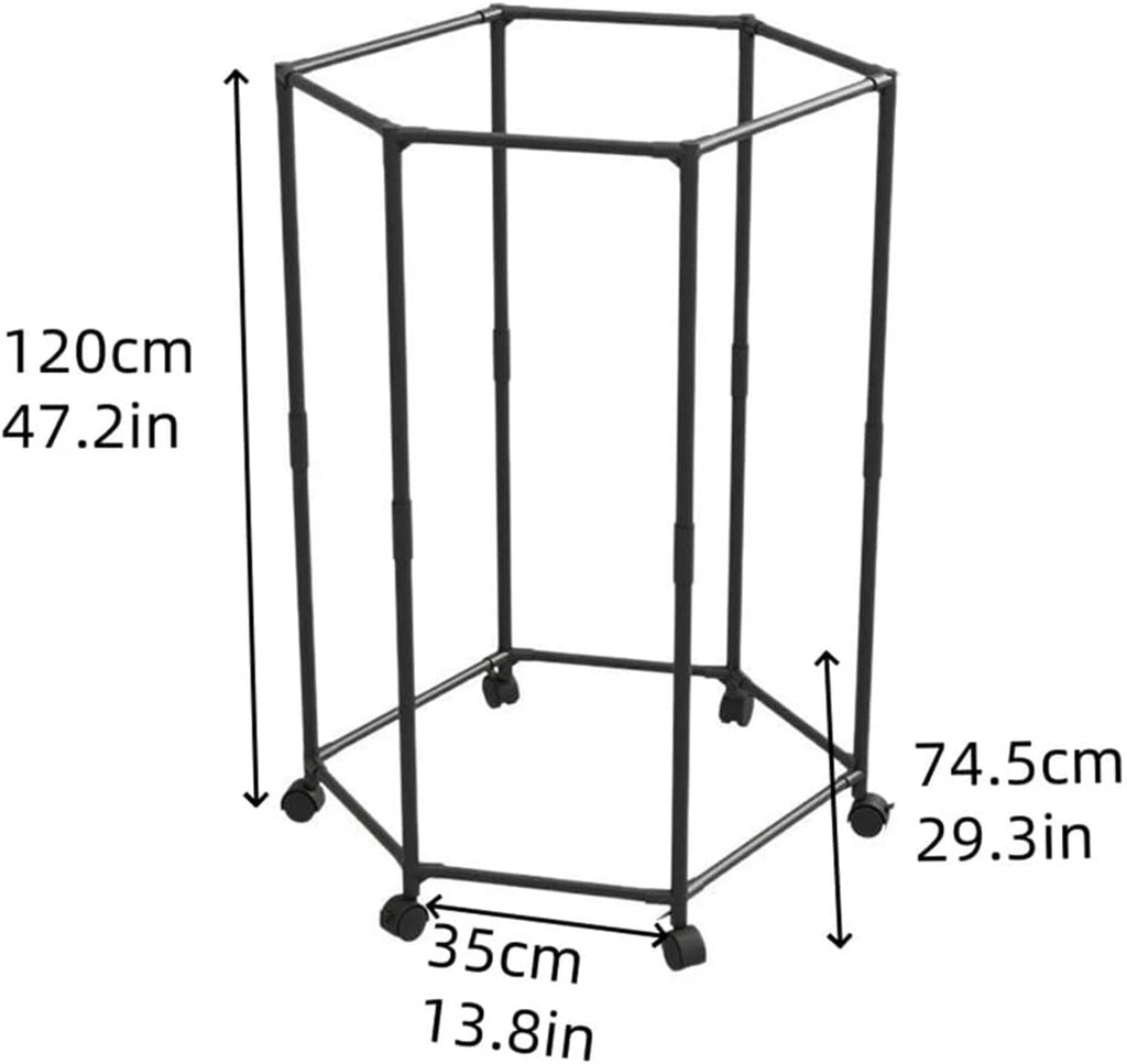 Portant hexagonal mobile pour vêtements sur roulettes, visuel 10