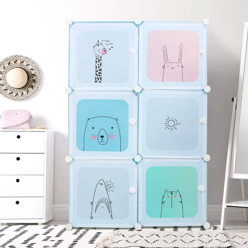 Armoire modulaire enfant à 6 cubes illustrés – vue 7
