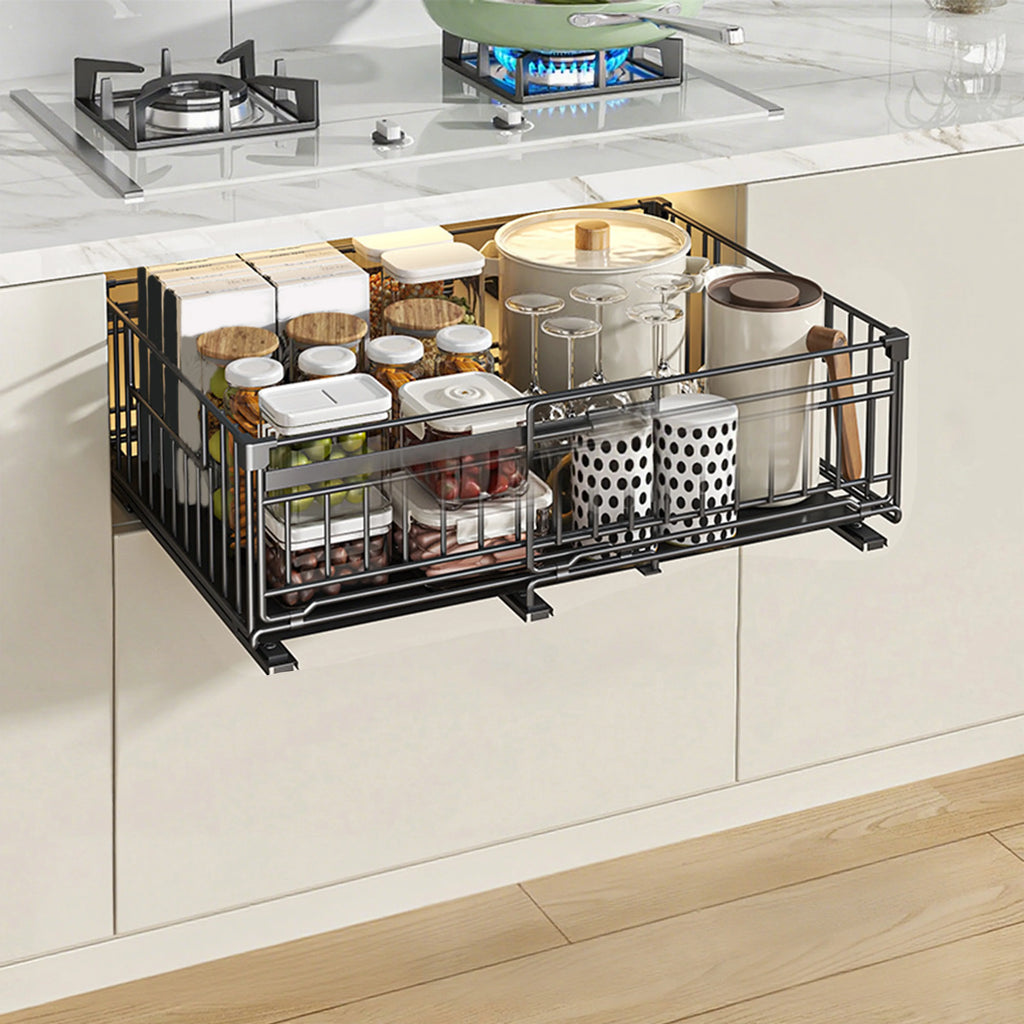 Tiroir coulissant extensible sans perçage 32,5 à 50 cm