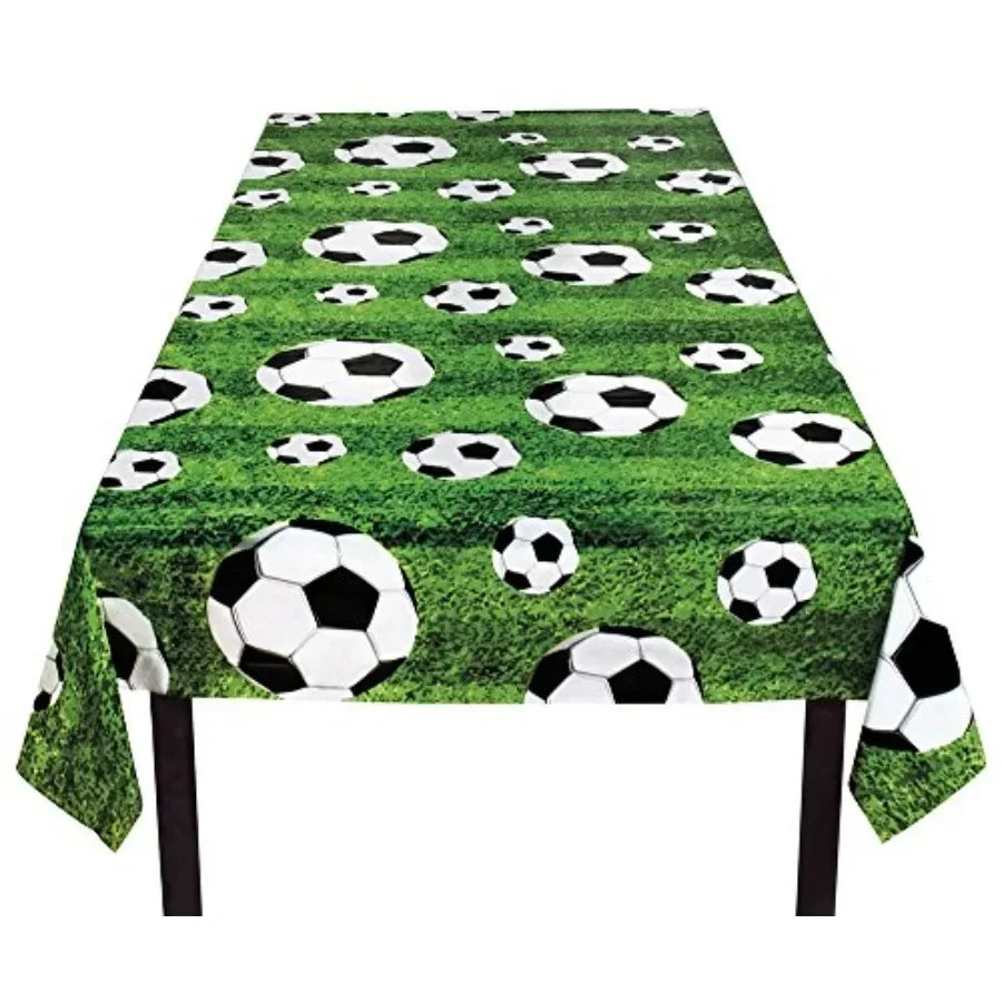 Nappe football rectangulaire sur une table