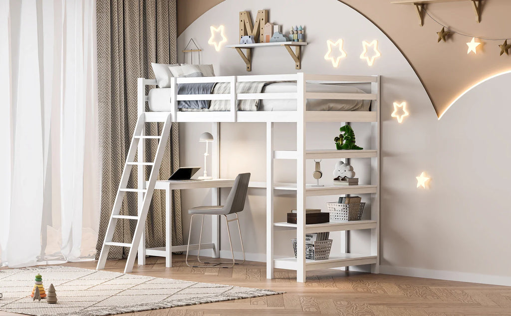 Lit superposé cabane pour 2 enfants 90 ou 140 × 200 cm