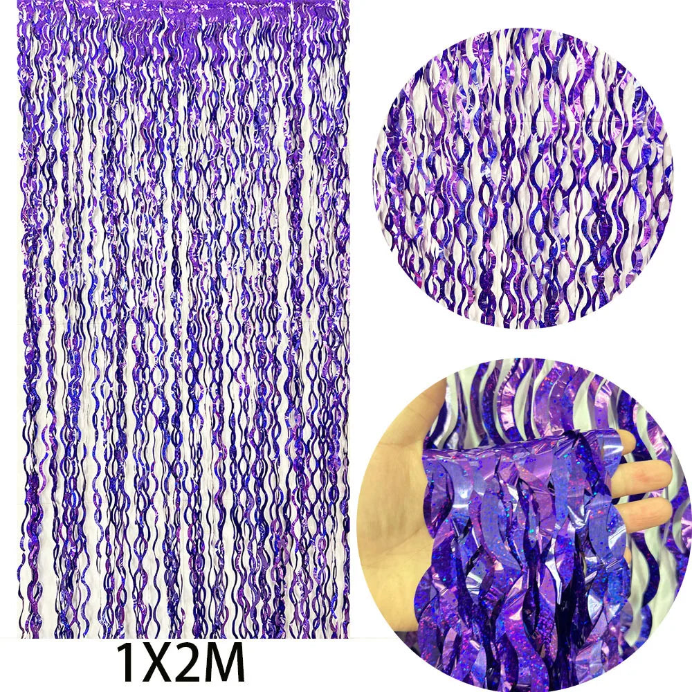 Variante violette du rideau de fête 1 × 2 m
