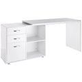 Bureau modulable 2-en-1 avec 3 tiroirs et 2 niches