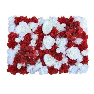 Variante de panneau floral rouge et blanc