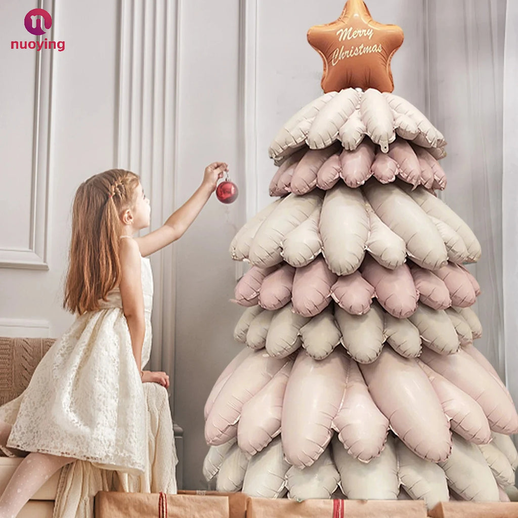 Exemple de mise en scène du ballon sapin rose