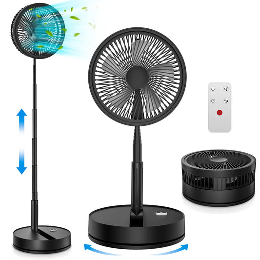 Ventilateur Portable USB Avec Télécommande Et 4 Vitesses