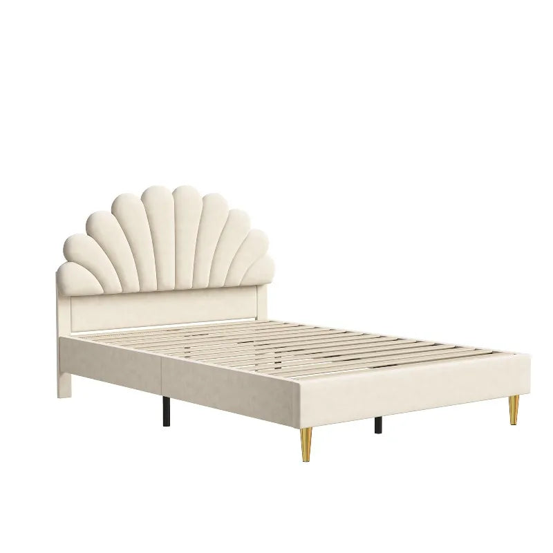 Lit enfant fleur en velours 90 ou 140 × 200 cm