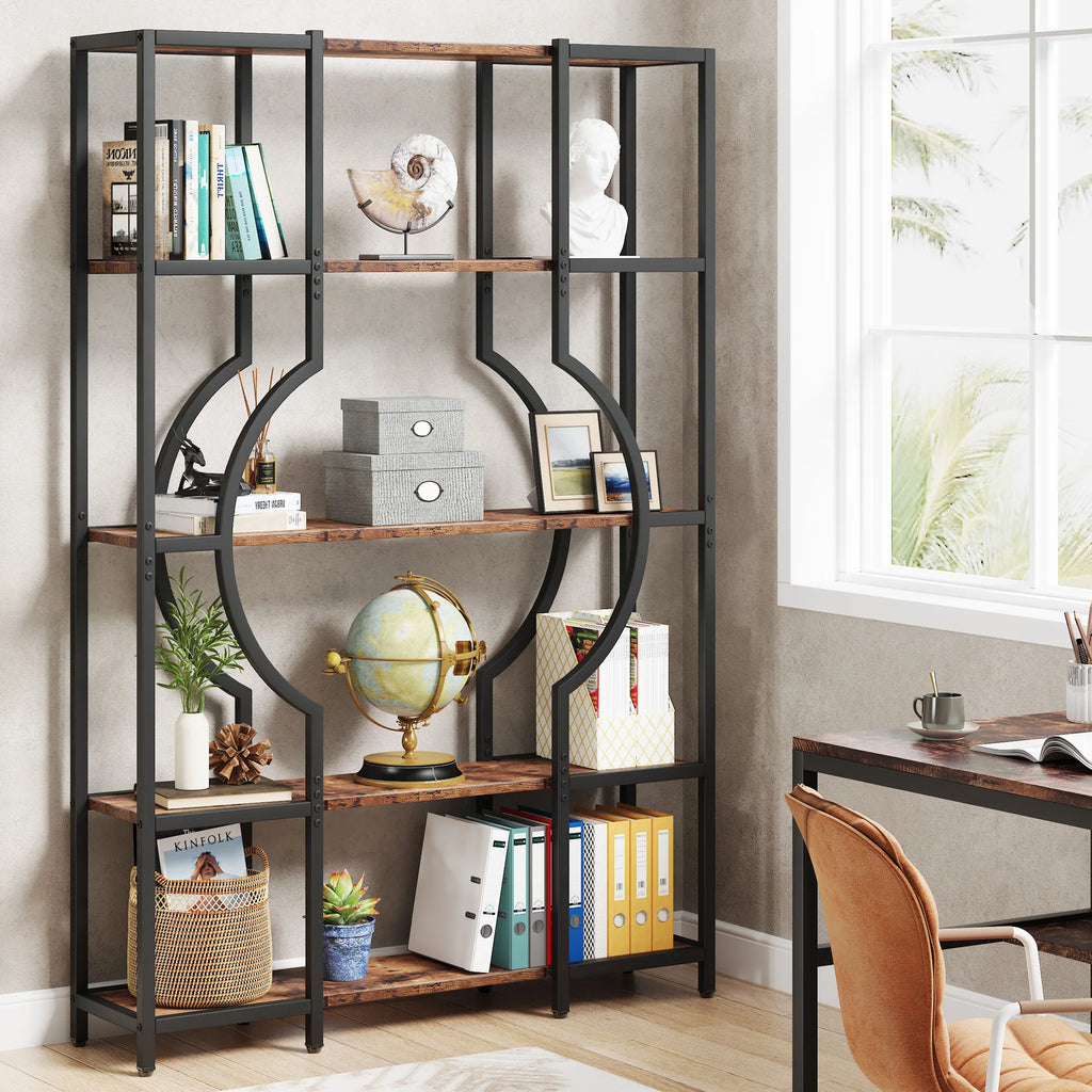 Bibliothèque industrielle géométrique à 5 niveaux