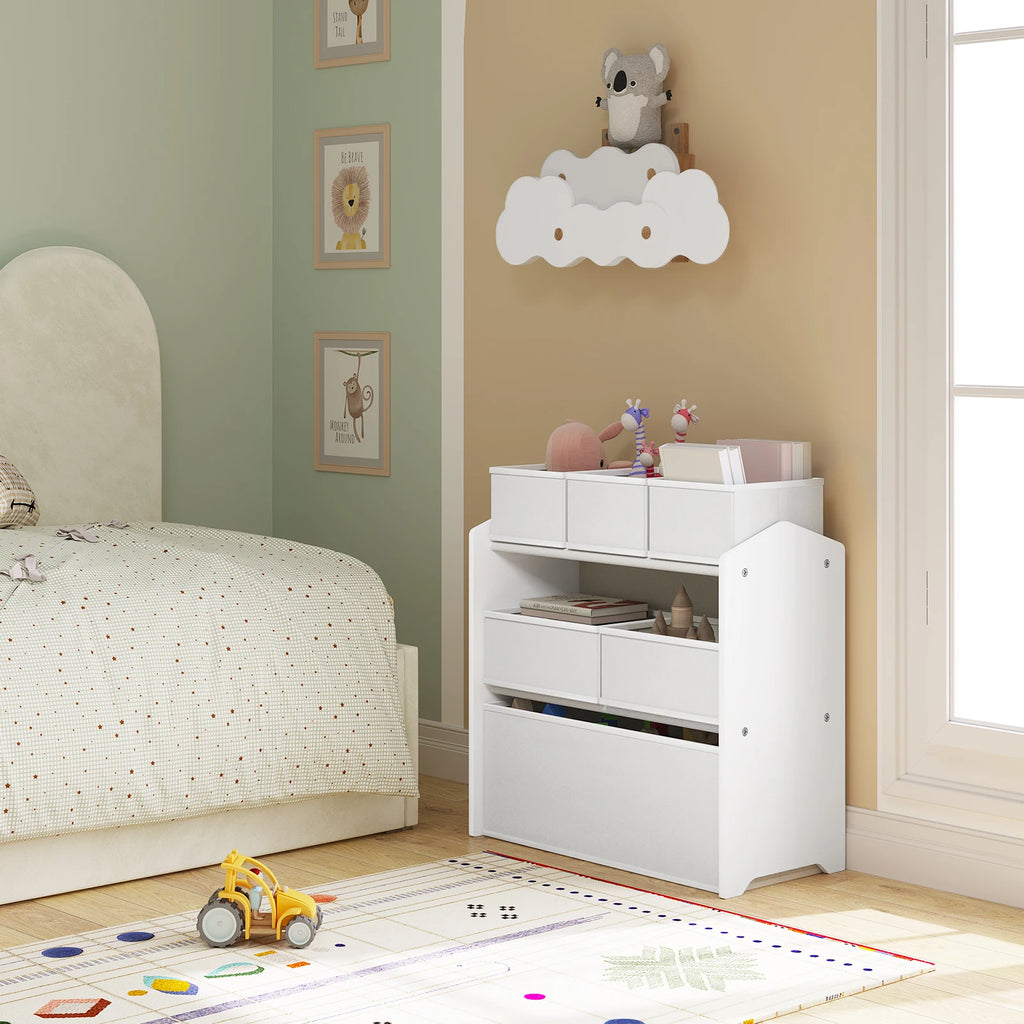 Meuble de rangement pour jouets à six bacs amovibles, illustration 8