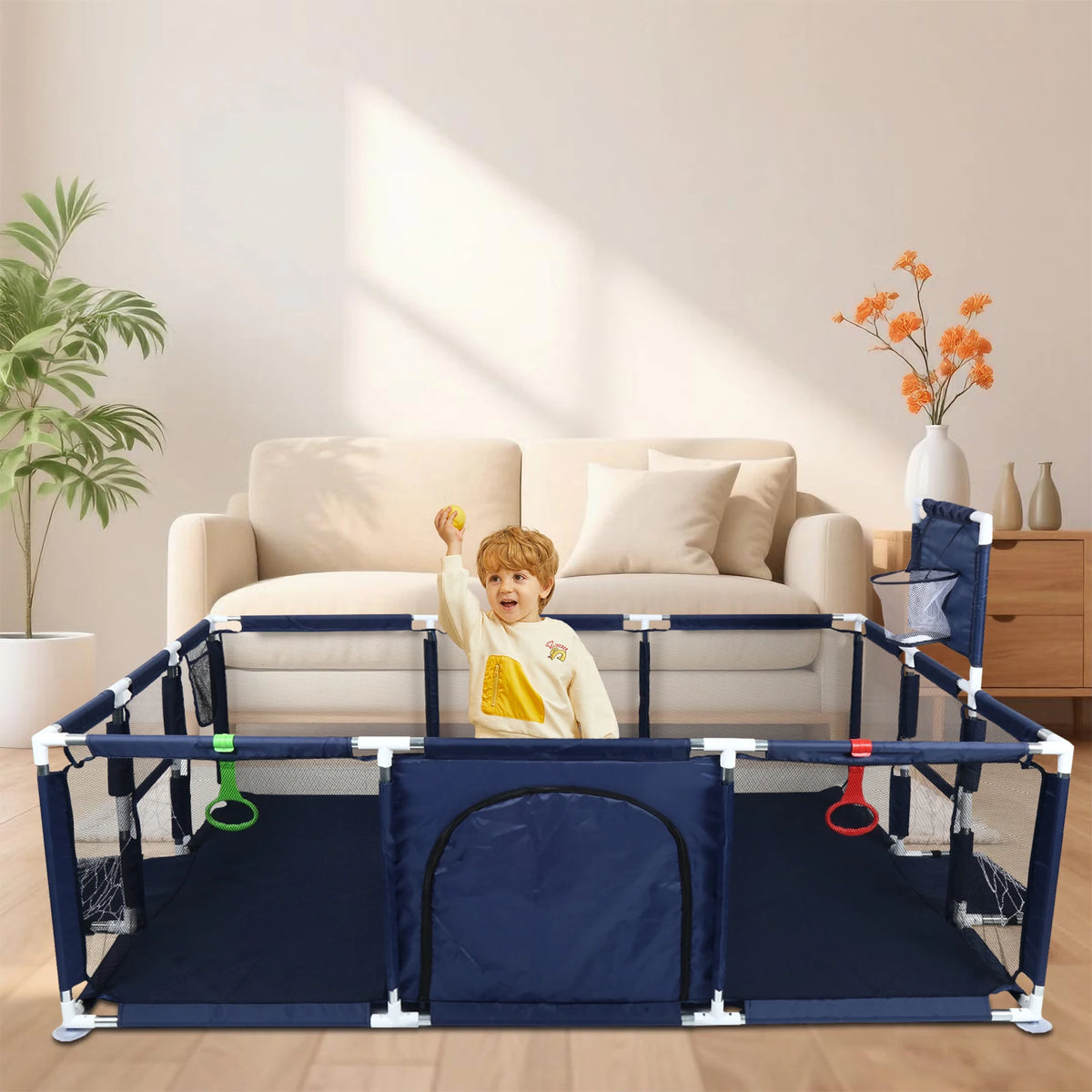 Parc bébé 180 × 120 cm avec espace de jeux
