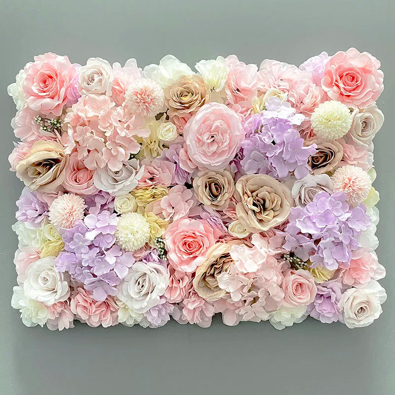 Variante de panneau floral rose multicolore