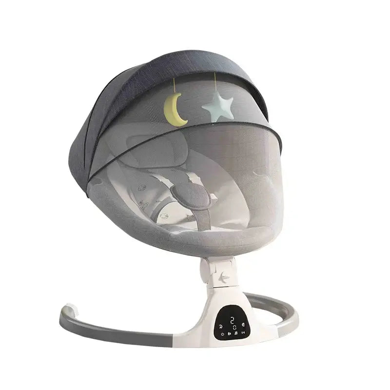 Balancelle électrique bébé avec canopy, rose ou grise — Gris