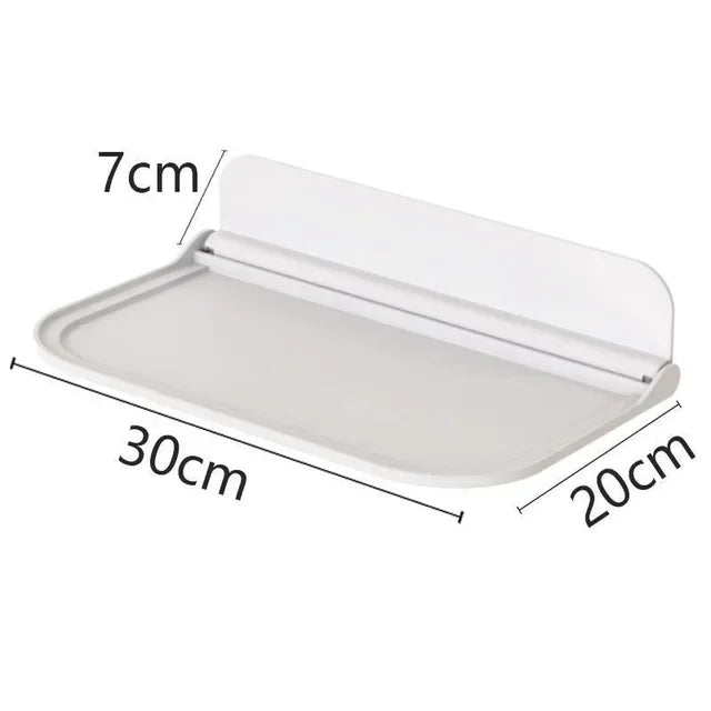 Étagère murale pliable de salle de bain sans perçage
