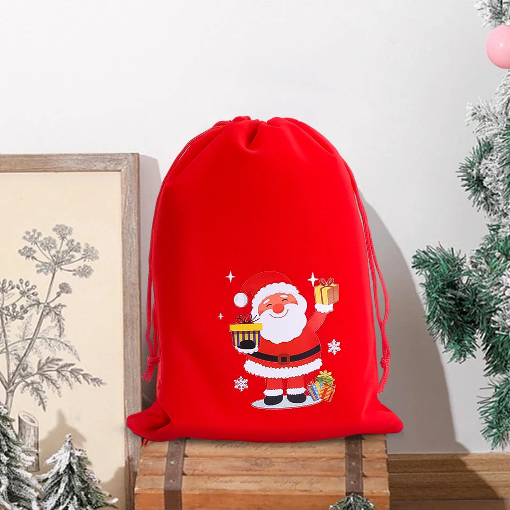 Pochette rouge avec illustration de Père Noël