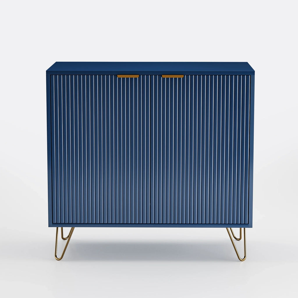 Armoire de rangement bleu foncé à 2 portes