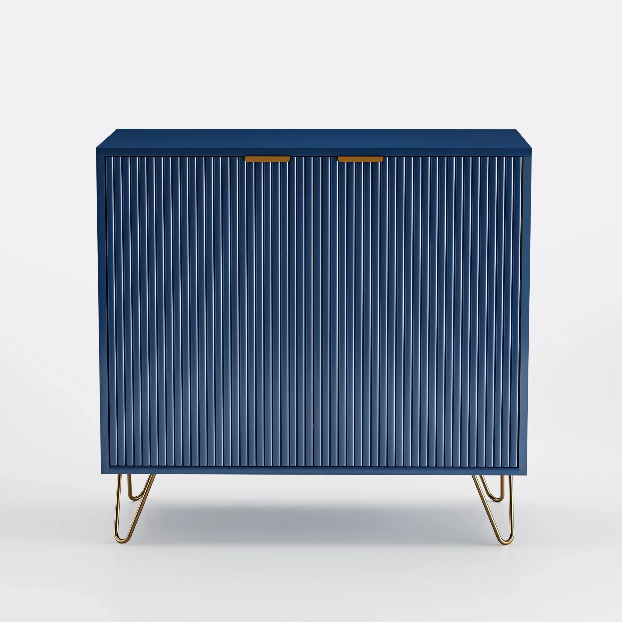 Armoire de rangement bleu foncé à 2 portes