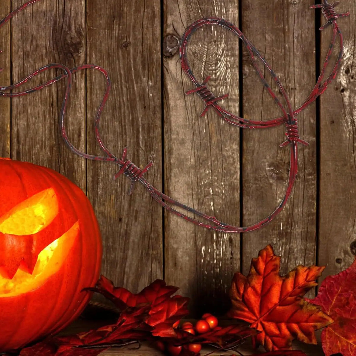 Faux fil barbelé décoratif Halloween, lots de 10 ou 20 m