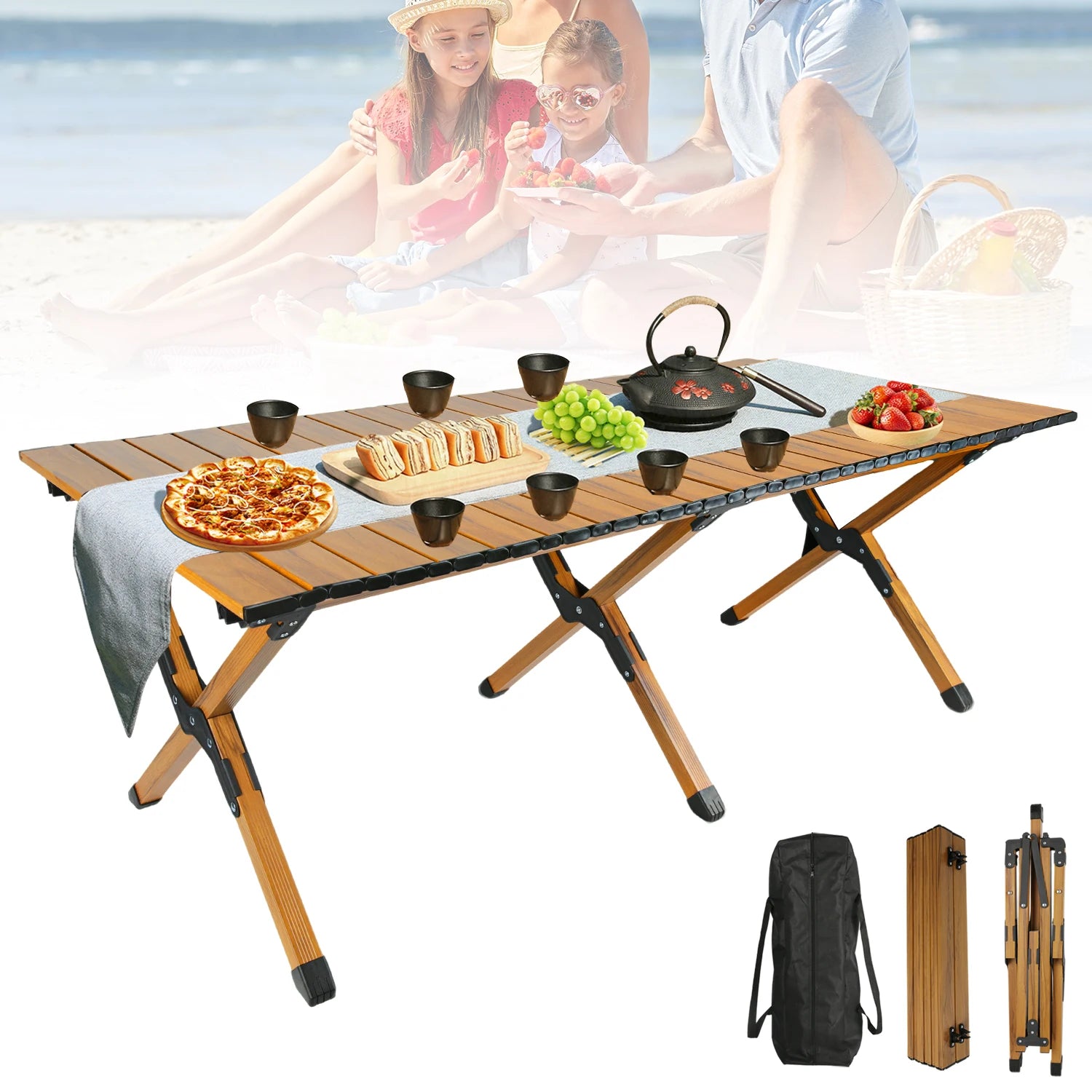 Table de camping pliante en aluminium jusqu’à 150 kg
