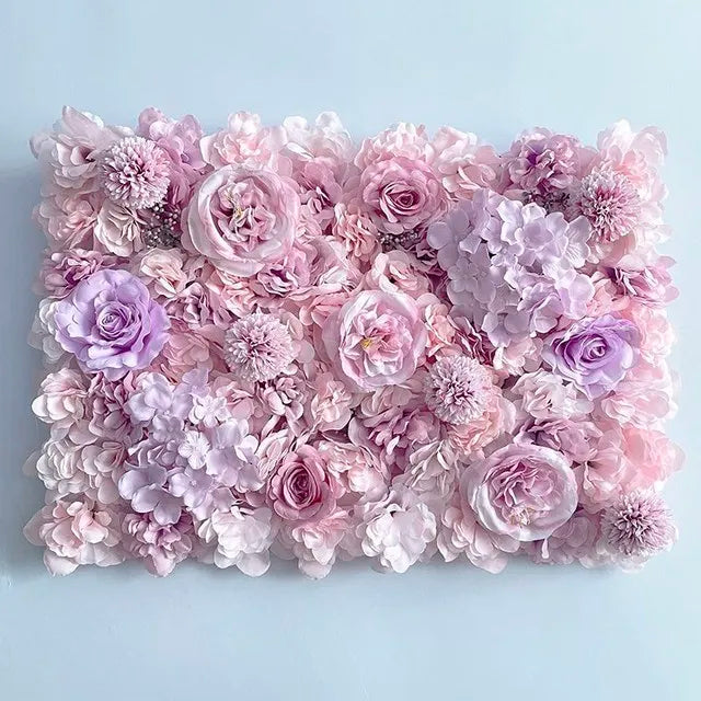 Variante de panneau floral rose mauve A