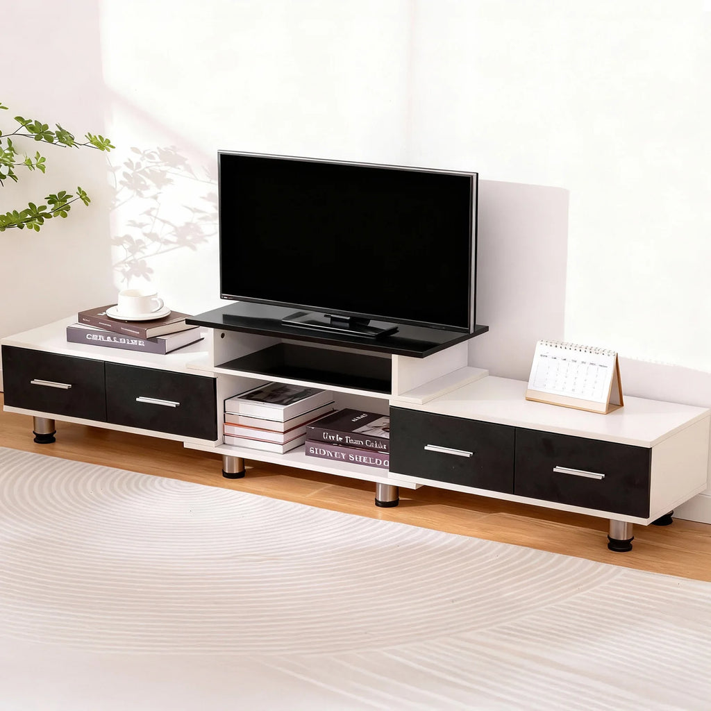 Meuble TV extensible de 120 à 170 cm avec tiroirs, illustration 3