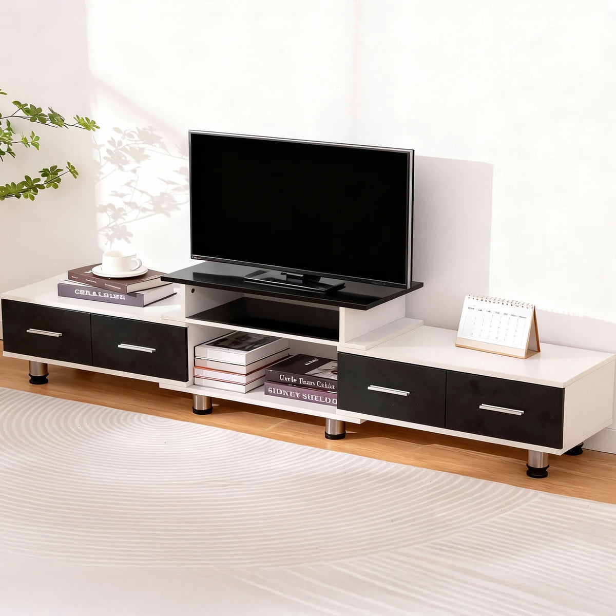 Meuble TV extensible de 120 à 170 cm avec tiroirs, illustration 8