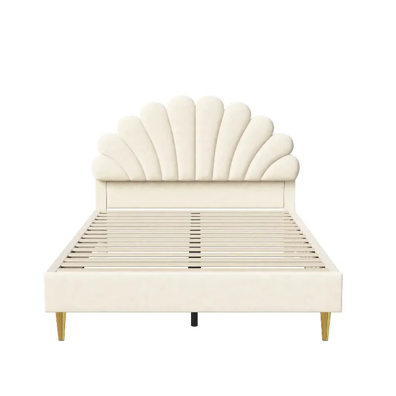Lit enfant fleur en velours 90 ou 140 × 200 cm
