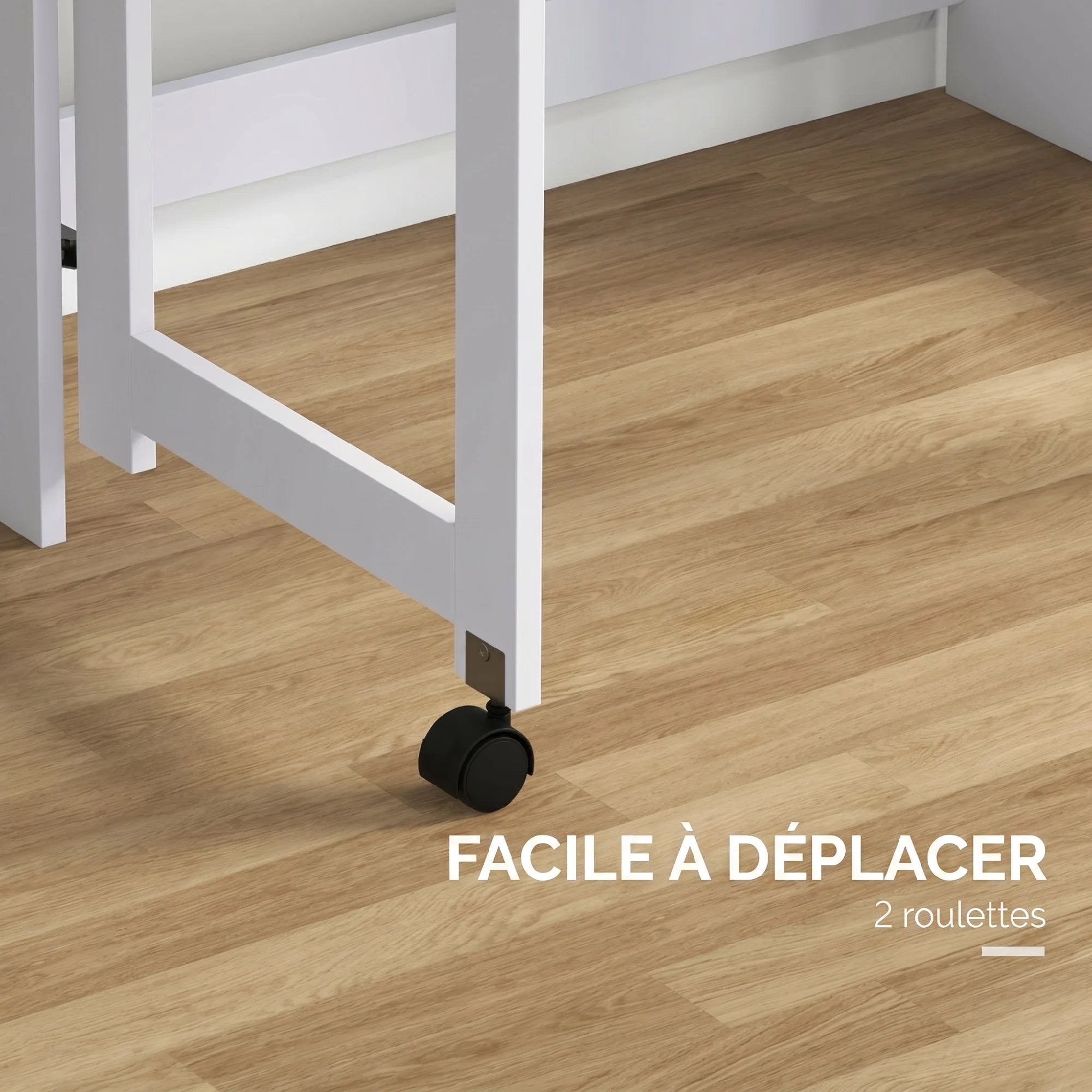 Bureau compact à plateau rabattable et étagères