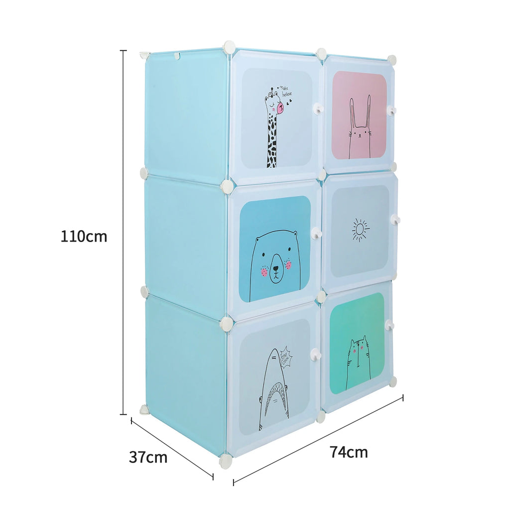 Armoire modulaire enfant à 6 cubes illustrés – vue 8