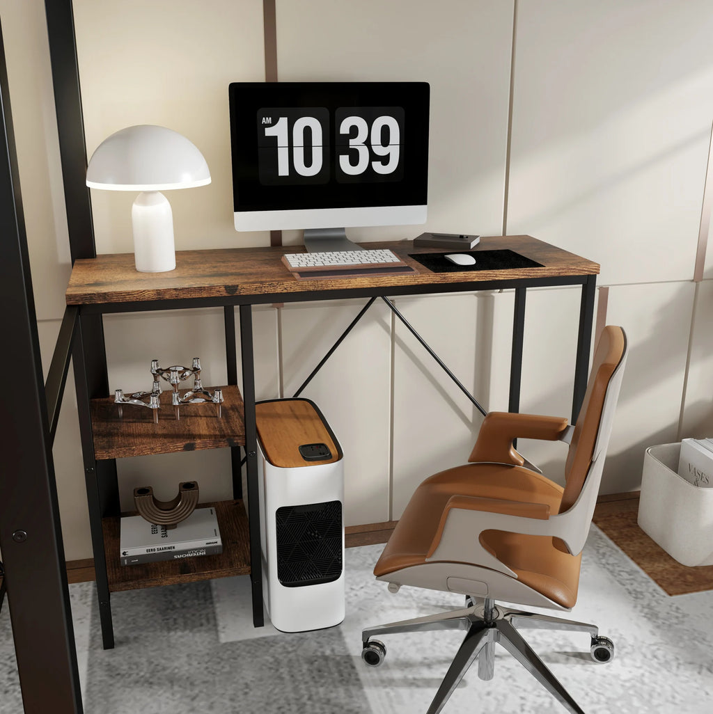 Lit mezzanine 120 × 200 cm avec bureau et dressing — bureau sous le lit