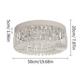 Plafonnier LED doré décoratif à éléments effet cristal, modèle 50 cm version Y