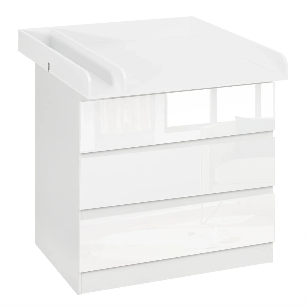 Commode à langer 2-en-1 avec 3 tiroirs