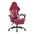 Fauteuil gaming avec repose-pieds — version rouge et blanche