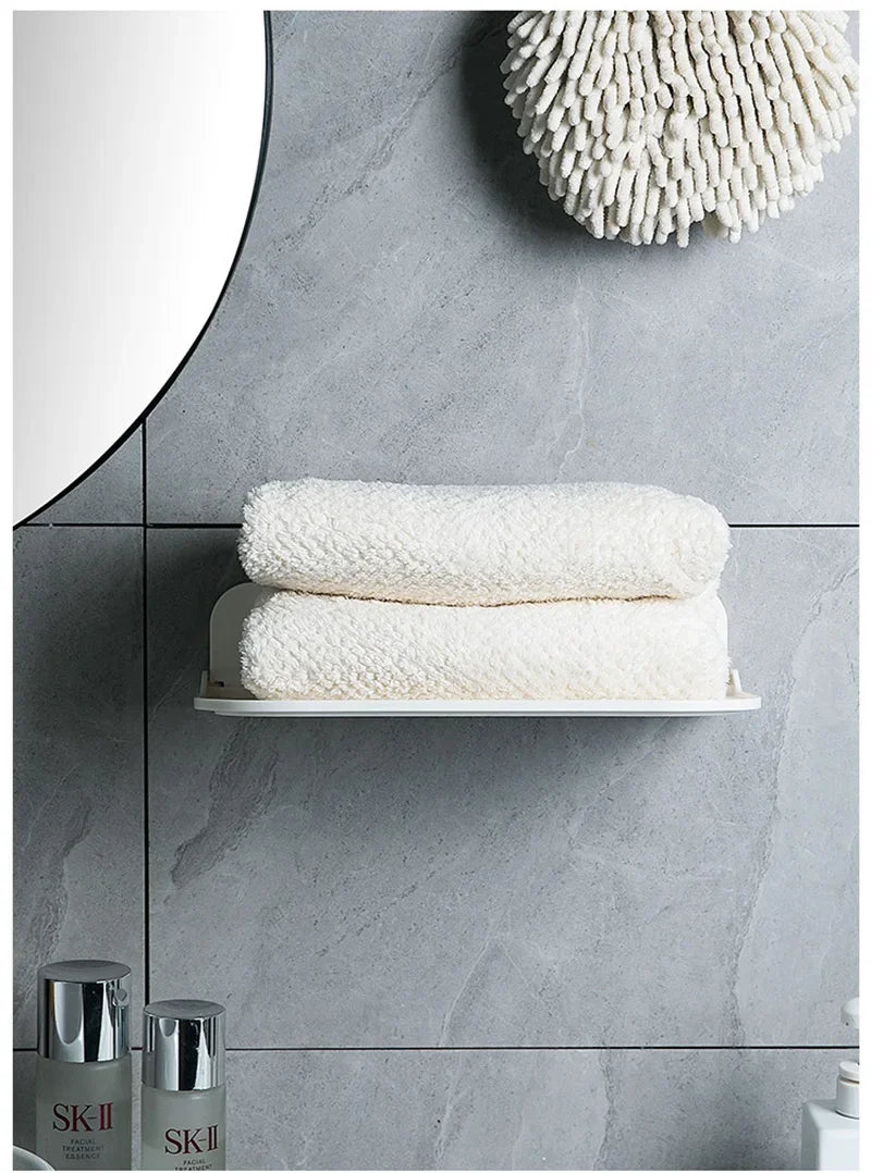 Étagère murale pliable de salle de bain sans perçage