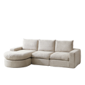 Canapé modulable en chenille avec méridienne réversible