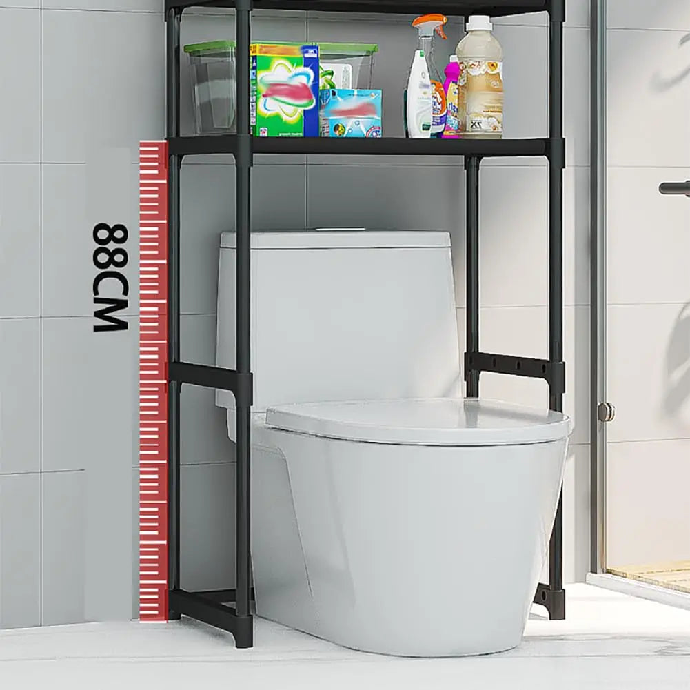 Étagère WC autoportante blanche en métal pour salle de bain, visuel 6