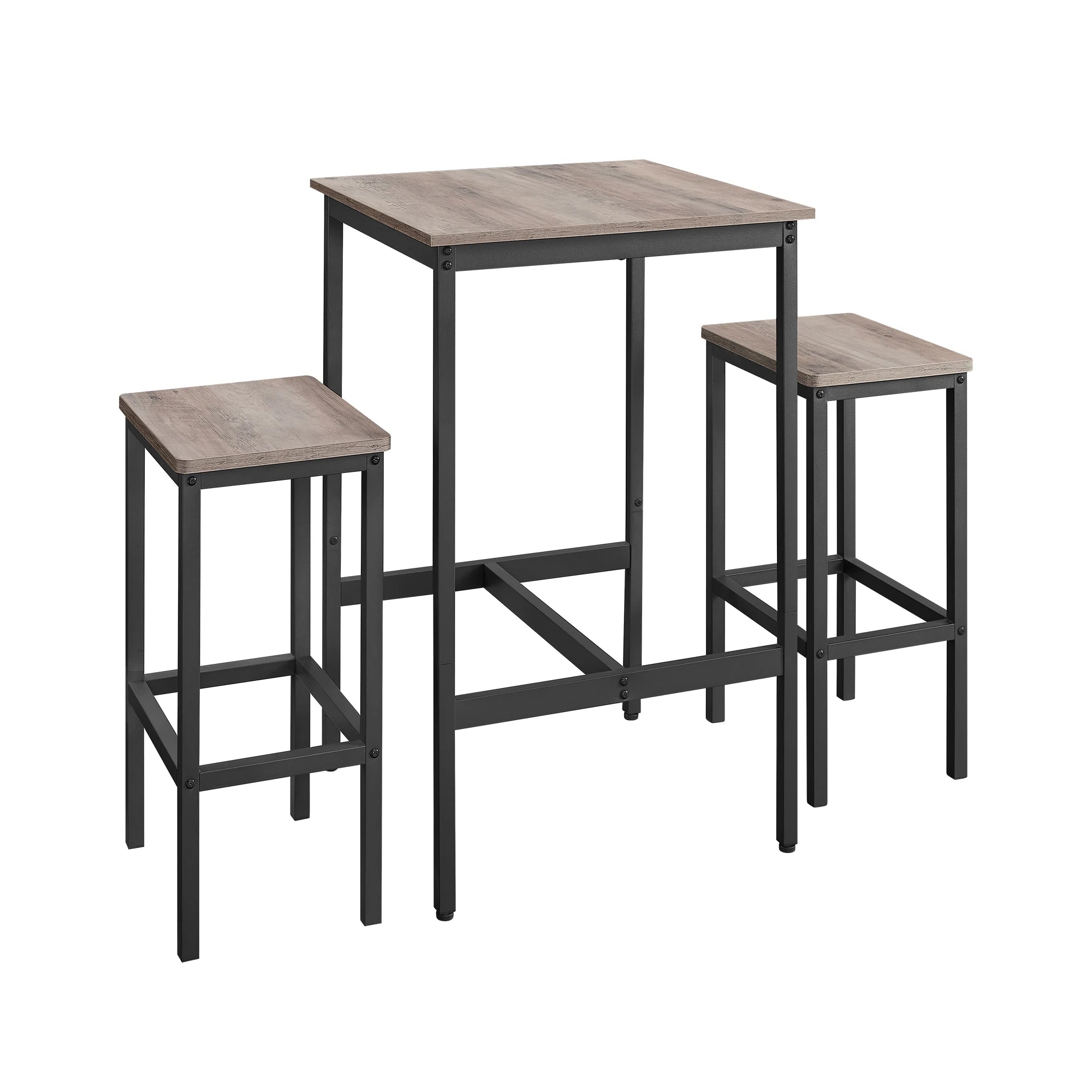 Ensemble table de bar avec 2 tabourets